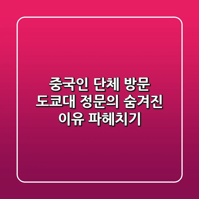 중국인 단체 방문 도쿄대 정문의 숨겨진 이유 파헤치기