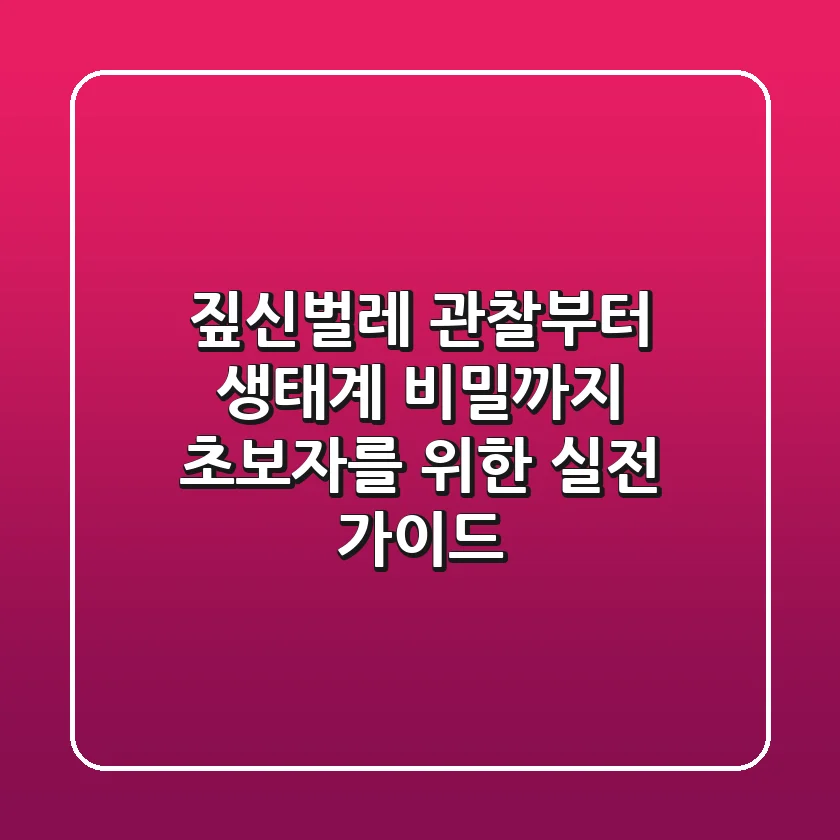 짚신벌레, 관찰부터 생태계 비밀까지: 초보자를 위한 실전 가이드