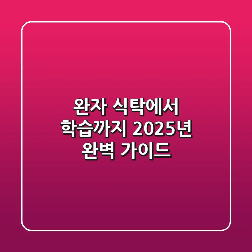 완자, 식탁에서 학습까지: 2025년 완벽 가이드